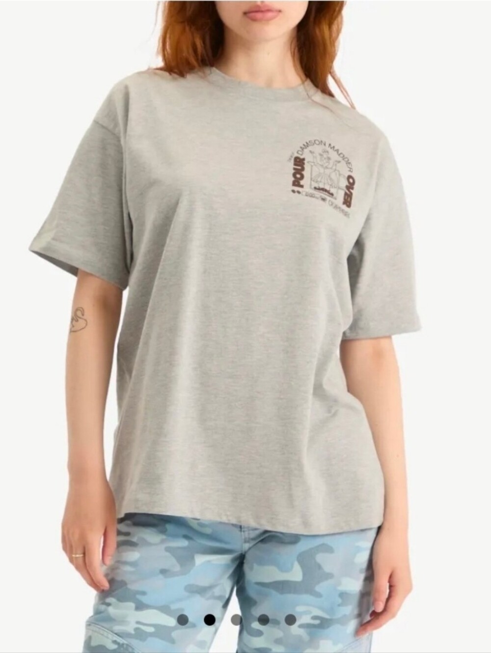 Damson Madder Pour Over Coffee T-Shirt EU size 12/ US Size 8 (oversized)